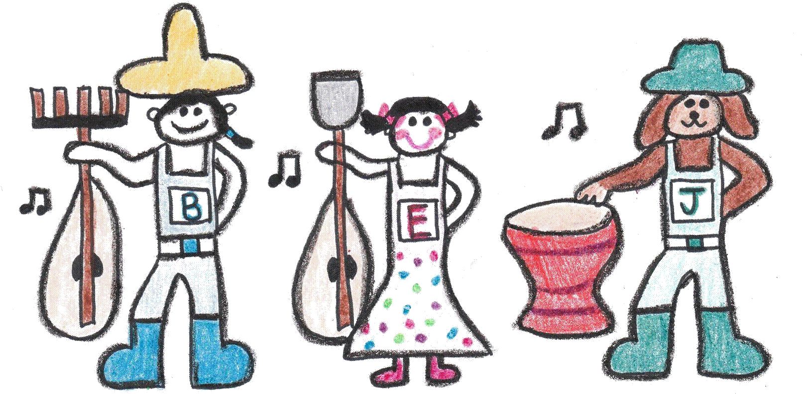 Uncle B, Auntie-E, and J-Dog